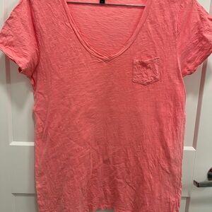 GAP Coral V-Neck Short Sleeve Tee
